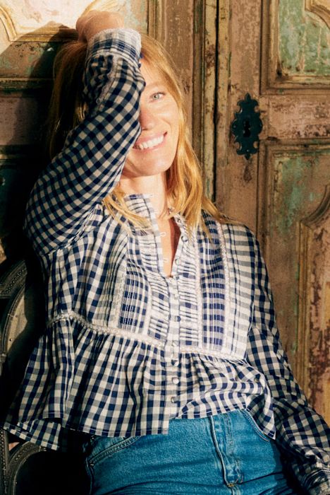 SEZANE リネンスキッパーブラウス セザンヌ シャツ カットソー