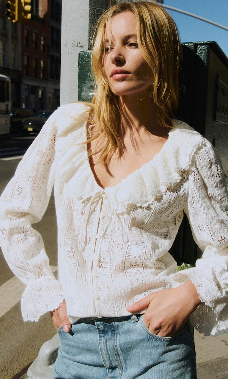 トップス : レース＆刺繍コレクション | レディースウェア | Sézane