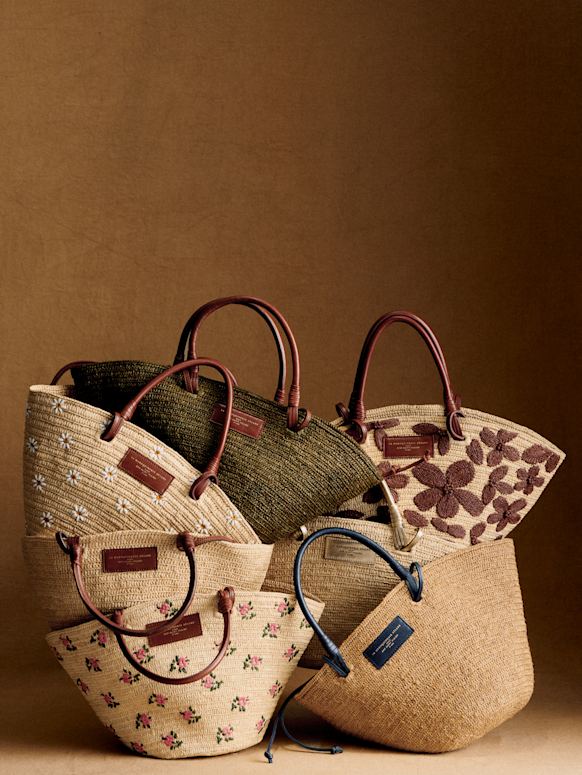 大人気【SEZANE】JUSTINE バスケット/カゴバッグ 4color Justine Basket Bag - Natural Raffia - Raffia - Sézane