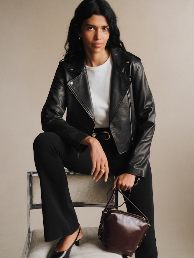 SEZANE セザンヌ　レザージャケット レザージャケット : ショート ＆ ロング | レディースウェア | Sézane