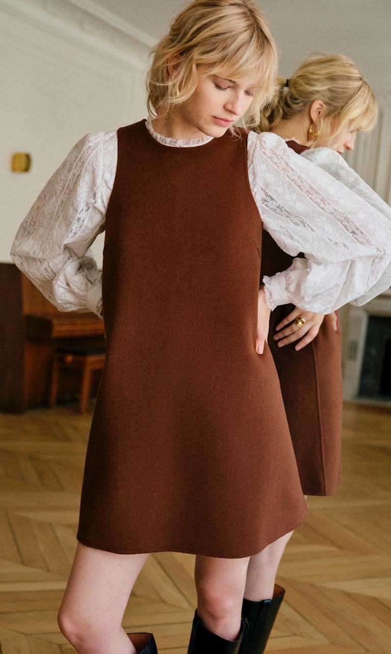 sezane knit dress Elegant women's dresses | French heroes Inverted Triangle