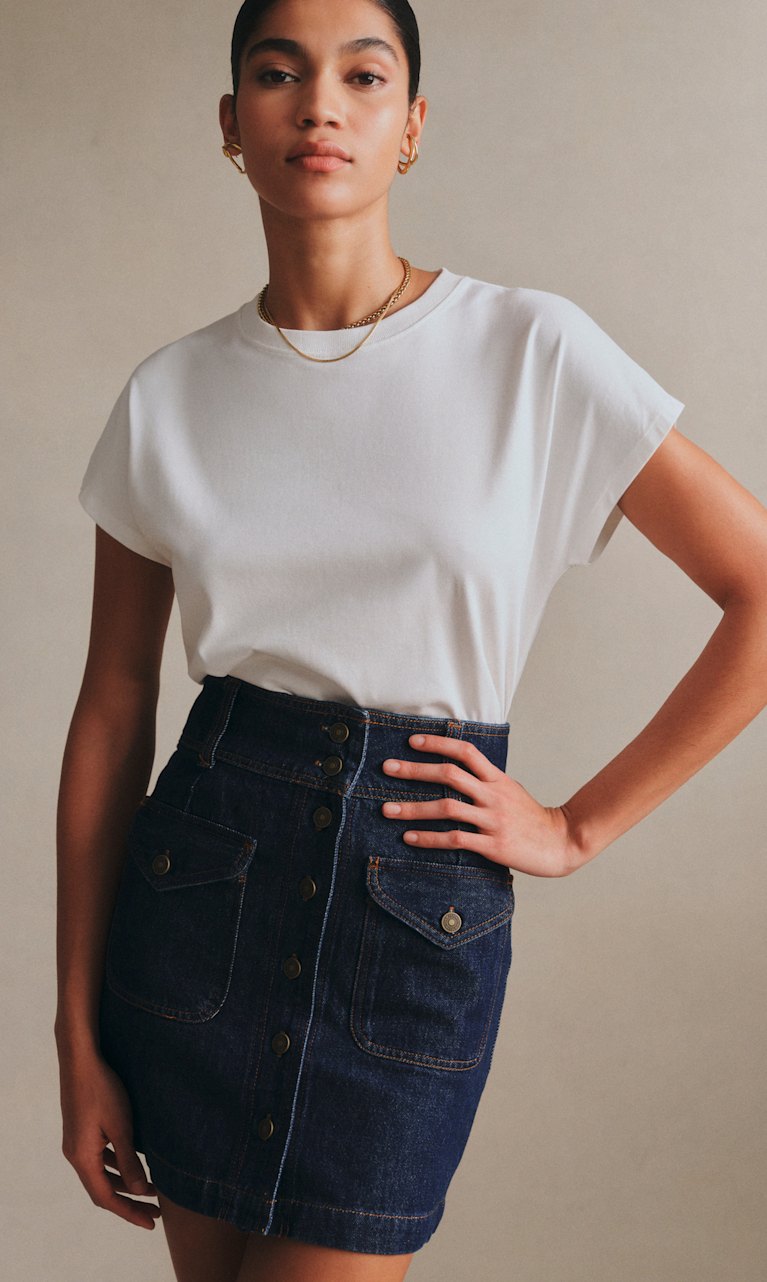 【タグ付き新品】 Sezane 黒 サテン スカート セザンヌ 再入荷|レディース｜Sézane