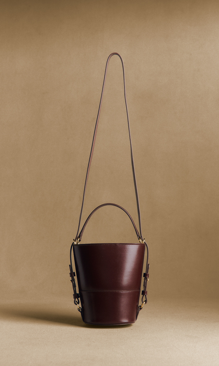 Sezane バーガンディー　レザーショルダーバッグ Leather Goods: Iconic Bags | Women's Fashion | Sézane