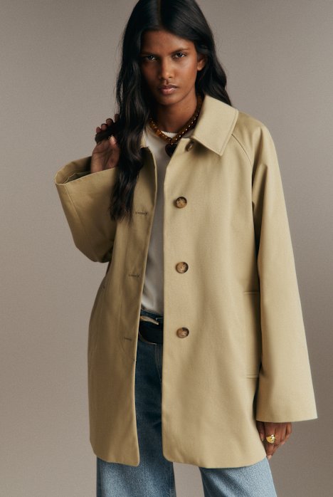 sezane SÉZANE ベージュ ダブルブレスト チェスターコート 36 SEZANE
