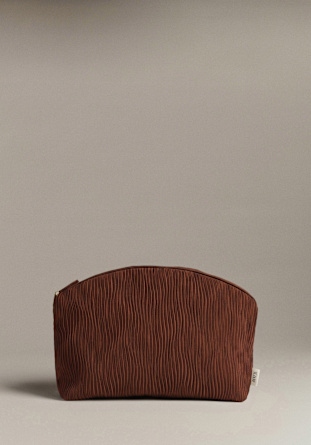 Pleated Satin Toiletry Bag by Sézane