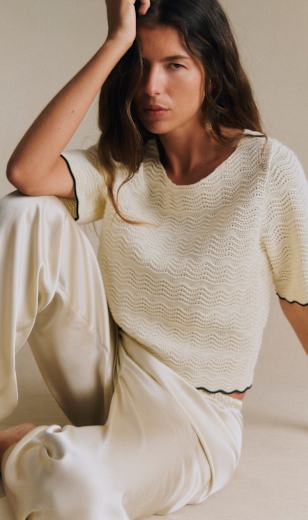 セザンヌ　sezane ニットセーター白 ファインニット : セーター ＆ カーディガン | レディースウェア