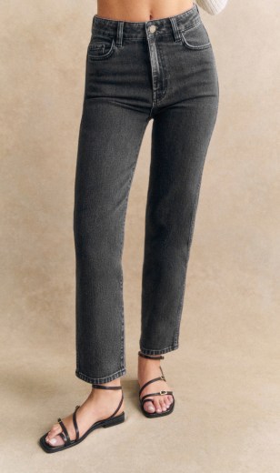 High Waisted Slim Fit Ankle Grazer Jeans