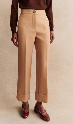 Pantalon Femme Marks And Spencer Beige Clair - Taille 10 - Smart Formel - Très Bon état