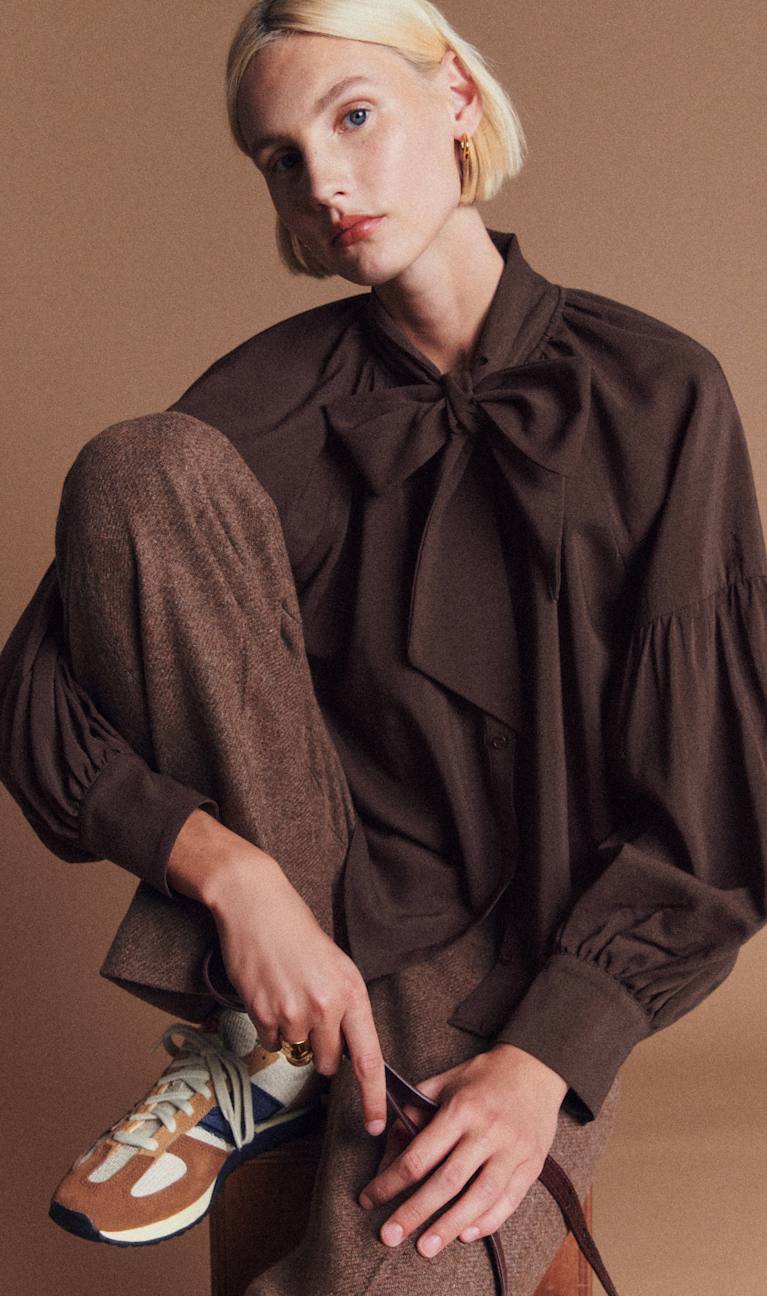SEZANE ワンピース　ブラウス風　ストライプ SEZANE ワンピース ブラウス風 ストライプ ストライプ, トップス