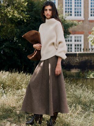 Melko Sweater - Dark Beige - Merino Wool - Sézane