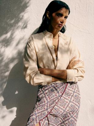 Mariella Shirt - Sézane x SEA NY - Ecru Guipure Lace - Organic