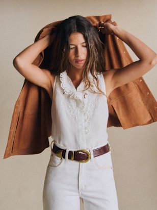 Jordanna Blouse - Ochre - Cotton - Sézane