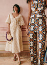 Alma Dress Ecru Organic Cotton Sezane