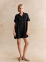 Ana Dress Black Recycled polyester Sezane