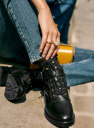 Dana Ankle boots - Smooth Black - Smooth goatskin leather - Sézane