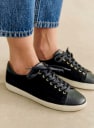 Jack Trainers Crackled metallic goatskin leather Sezane