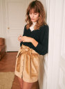 Jupe Tesse Beige Fonce Polyester Sezane