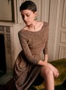Robe Lauren Noir Dore Polyamide Sezane