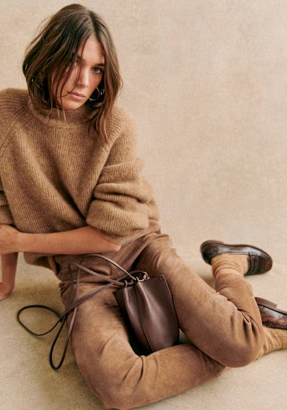 Jupe Peter Taupe Sezane