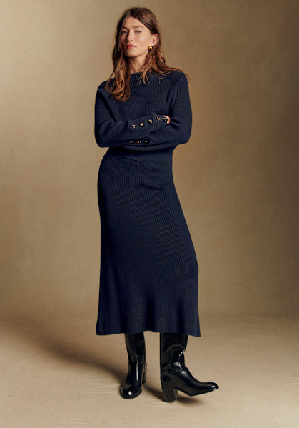 ち*は様 sezane ネイビー長袖トップス Sami Jumper - Navy - Merino Wool - Sézane