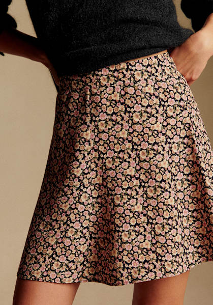 Laure Skirt - Large Winter Leopard Print - Organic cotton