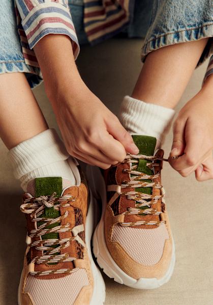 Jack Trainers - Smooth Ecru - Smooth cowhide leather - Sézane