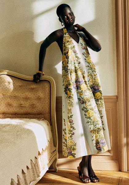 Leona Dress - Teresina Print - Linen - Sézane