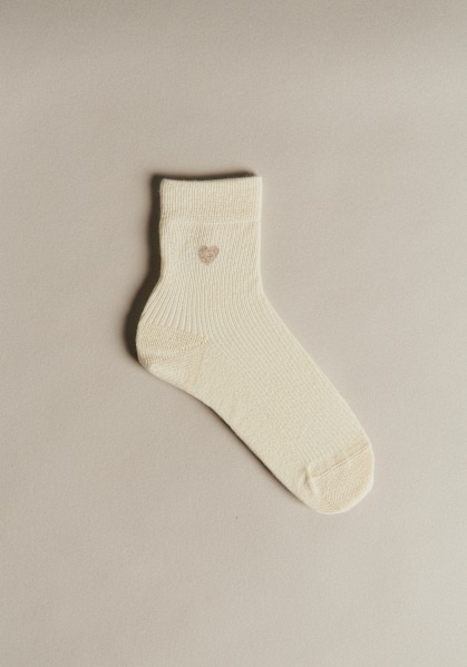 Heart Socks - Sage - Organic Cotton - Sézane
