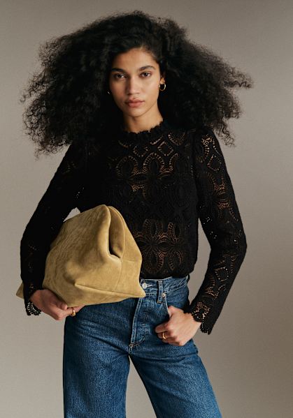 Alvere Blouse - Black - Organic Cotton - Sézane