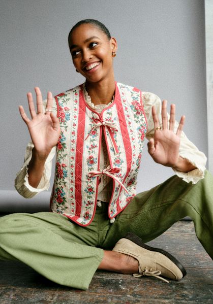 Marja Skirt - Margaret Print - Organic cotton - organic textile