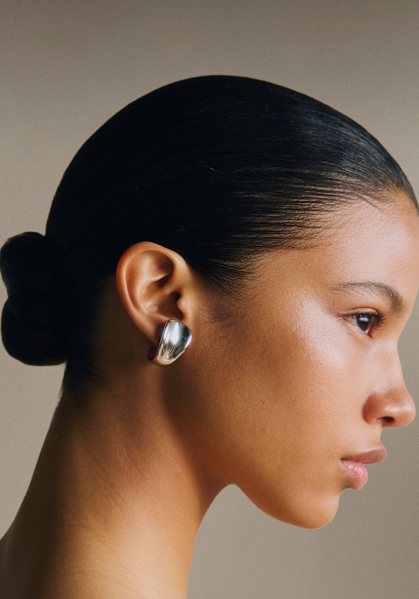 Eva Maxi Hoops - Silver - Silver - Sézane