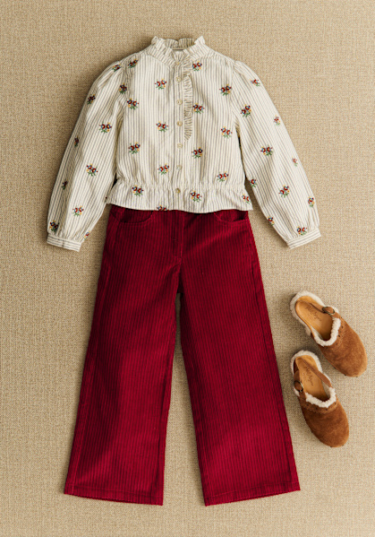 Le Wide Leg Pants - Petit Sézane x Antoinette Poisson - Red