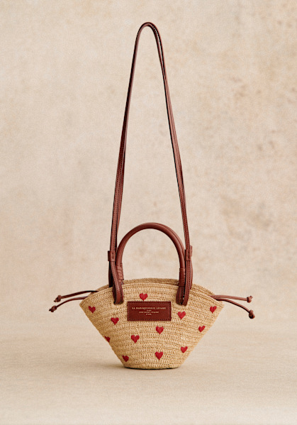 女性が喜ぶ♪ Mini Justine Basket Sézane - Raffia - Raffia Natural - バッグ