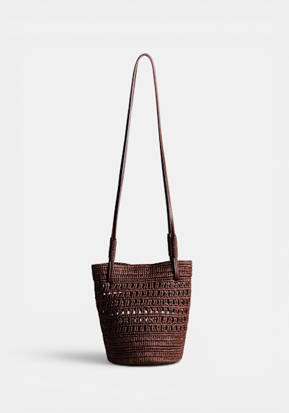 Rosie Basket - Natural Raffia Embroidery - Raffia - Sézane