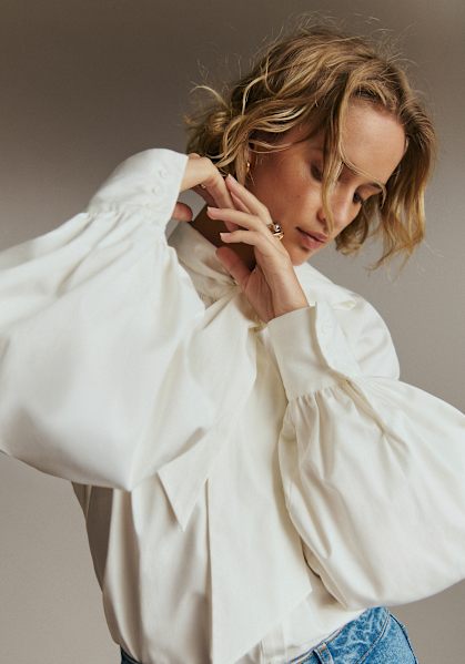 Rym Shirt - Ecru - Cotton - Sézane