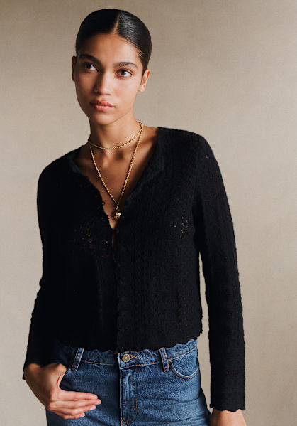 Barry Cardigan - Black - Super kid mohair - Sézane