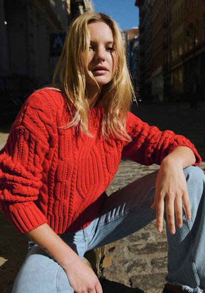 Claudio Jumper - Red - Merino Wool - Sézane