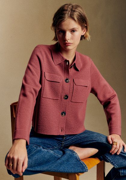 Angie Cardigan - Pink Feather - Kid mohair - Sézane