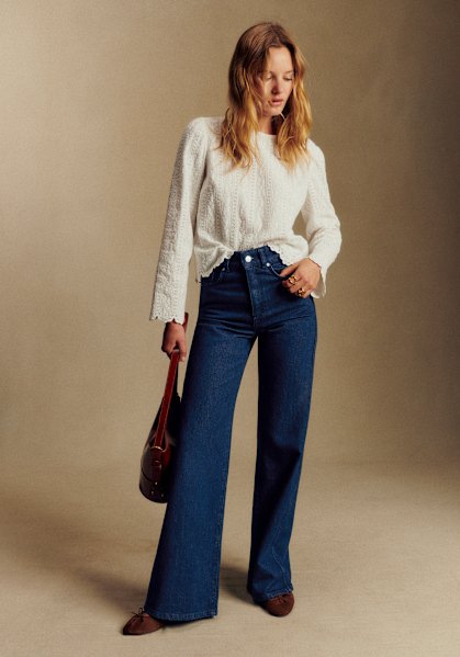 SEZANE CARTERジャケット Carter ジャケット - ライトベージュ - オーガニックコットン