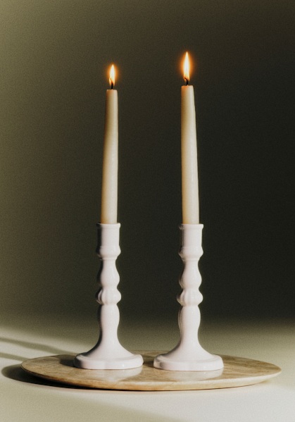 Romie Objetti Candlesticks Set - Ecru - Ceramic - Sézane