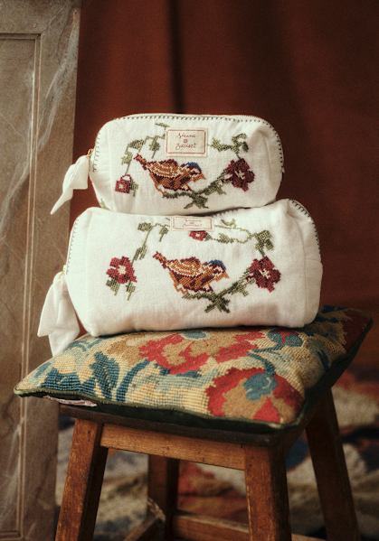 Trousse de beauté - Sézane x Baziszt - Oiseaux