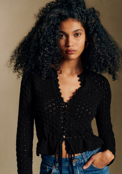 Barry Cardigan - Black - Super kid mohair - Sézane