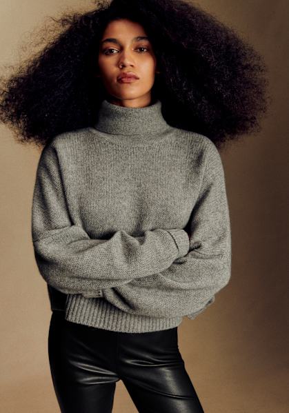 Polly Sweater - Mottled Grey - Farmed yak wool - Sézane