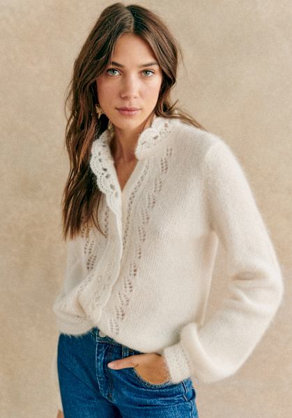 Auguste Jacket - Cream - Merino Wool - Sézane