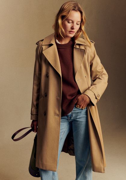 Clyde Coat - Camel - Organic Cotton - Sézane