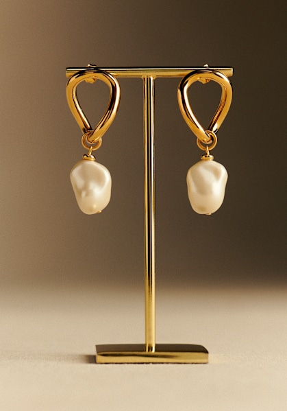 Alice Hoops - Pearlescent - Majority recycled brass - Sézane