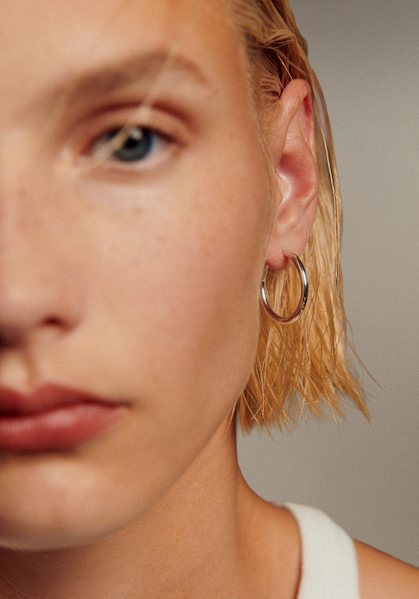 ♡Sézane Eva シルバー925 フープピアス♡ Eva Maxi Hoops - Silver - Silver - Sézane