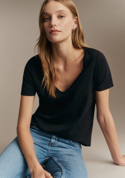 SEZANE セザンヌ　NADY Tシャツ新品未使用 Nady Top - Black - Organic cotton - organic textile - Sézane