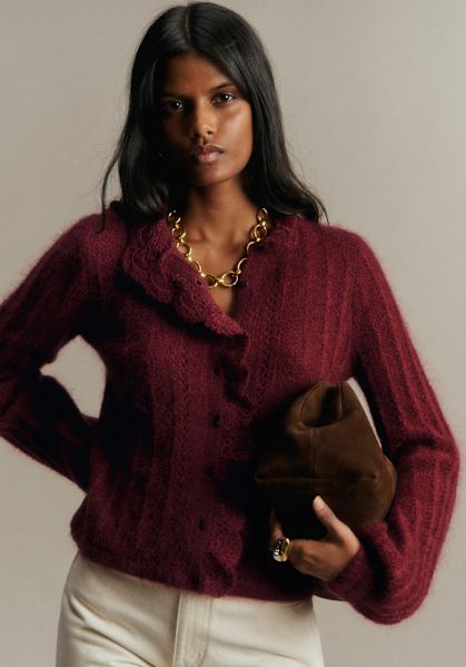 Othello Cardigan - Red - Baby Alpaca - Sézane