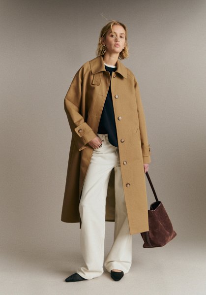 Clyde Coat - Camel - Organic Cotton - Sézane